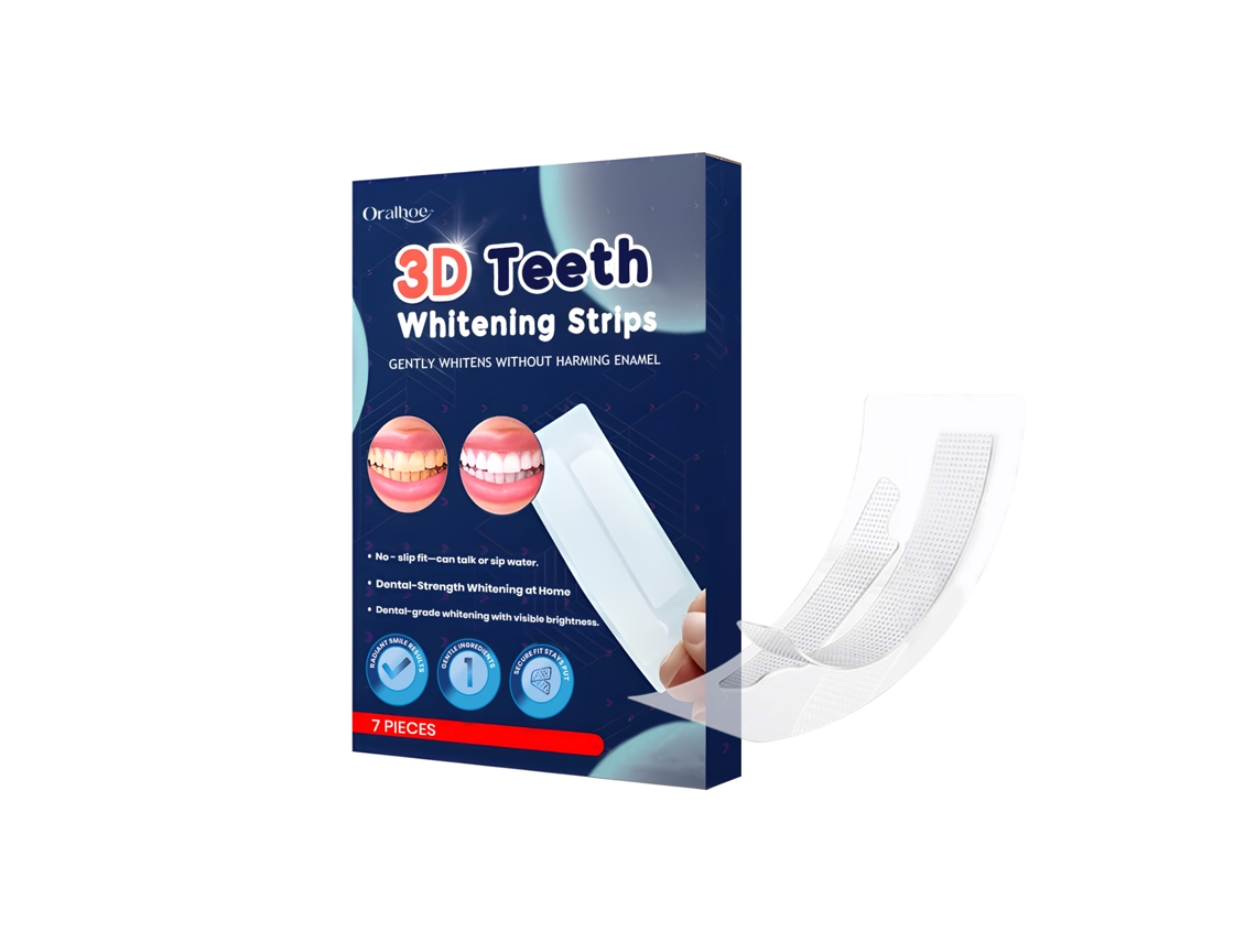 Blanqueamiento dental con tiras eficaces para eliminar manchas.