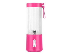 Exprimidor Eléctrico Pequeño Portátil De 450 Ml Recargable Para Frutas Verduras Batidos Batidos (rosa Roja) Cuich