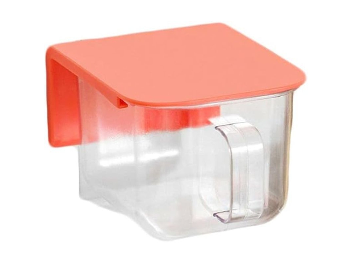 Recipiente de almacenamiento de cocina Rebe para montaje en pared con cuchara, caja y tarro para condimentos, color rojo Saliera.