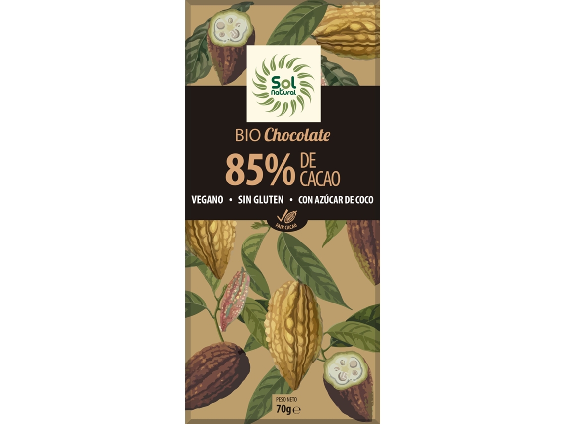 Chocolate SOLNATURAL De Dark Cacao 85% Bio (70 Gr - Chocolate)