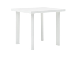 Mesa de jardín de plástico blanco de 80 x 75 x 72 cm, DKD HOME DECOR