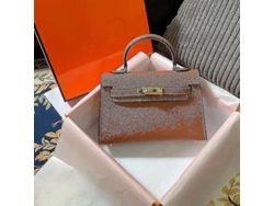 2026-bolso De Cuero Para Mujer Mini Kelly Generación 2 De Hombro Con Cierre Y Hilo De Costura