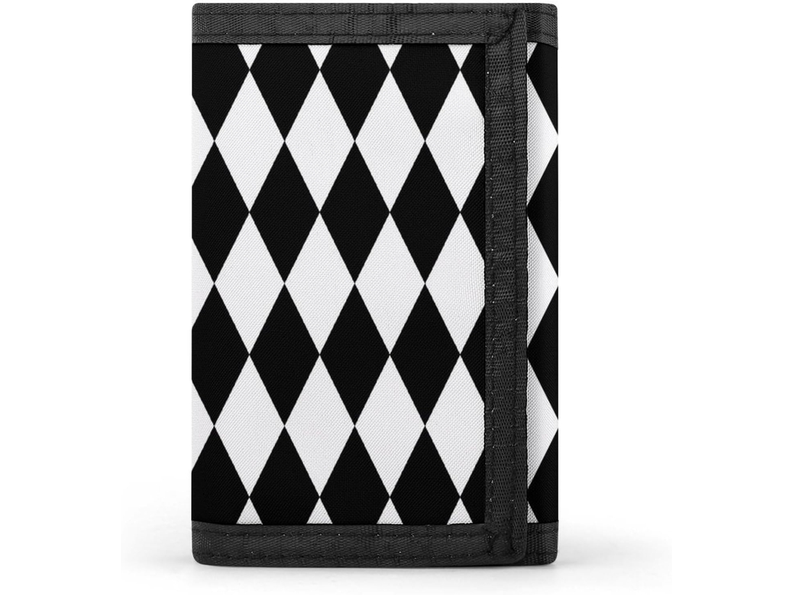 Cartera Compacta Poliéster Con Cremallera Para Hombre Diseño Estampado
