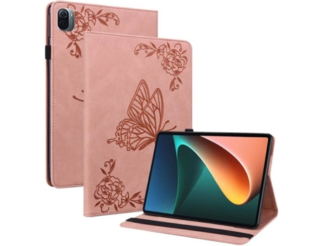 Carcasa Tablet Xiaomi Pad 5/Pad 5 Pro HFS-HOUSE Mariposa Rosa