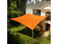 Sombrilla Rectangular De Tela Oxford Estilo Vela, 3x5 M, Naranja, Digitallab