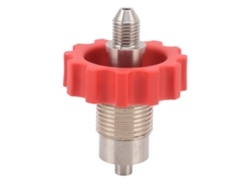 Adaptador De Llenado De Gas Co2 De Acero Inoxidable Con Rosca G5/8 A Engranaje 7/16-20, Color Rojo.