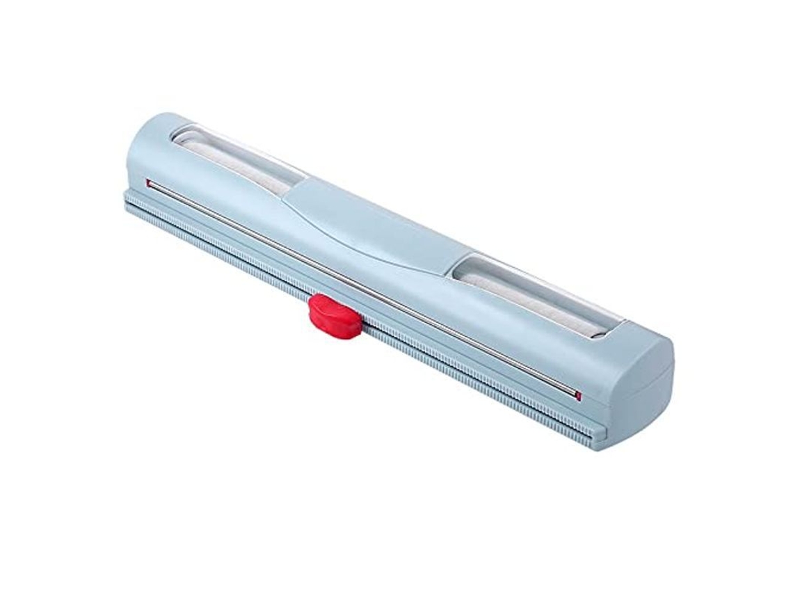 Cortador y dispensador de papel de aluminio magnético, gris.