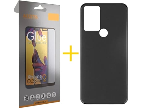 Carcasa + Protector de Pantalla para TCL 30 SE ACCETEL Negro