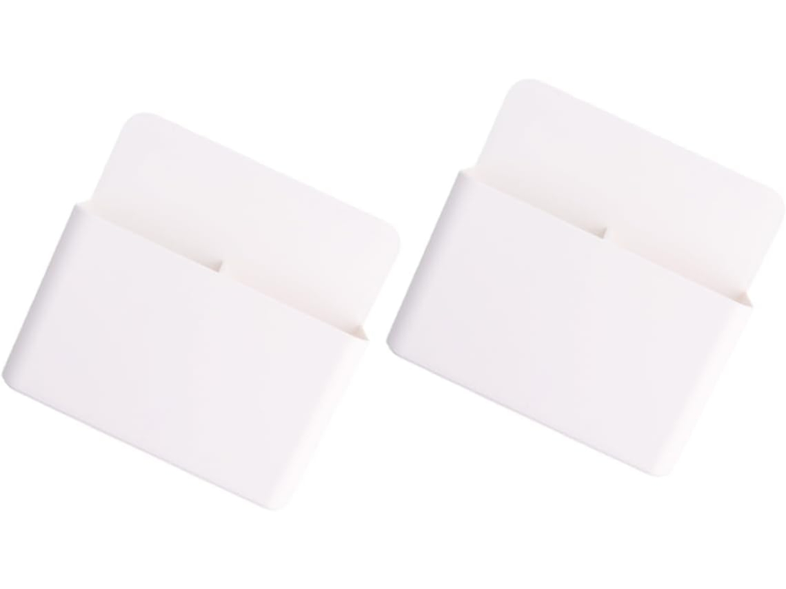 Soporte magnético para bolígrafos y marcadores de pizarra blanca, 2 piezas en ABS blanco.