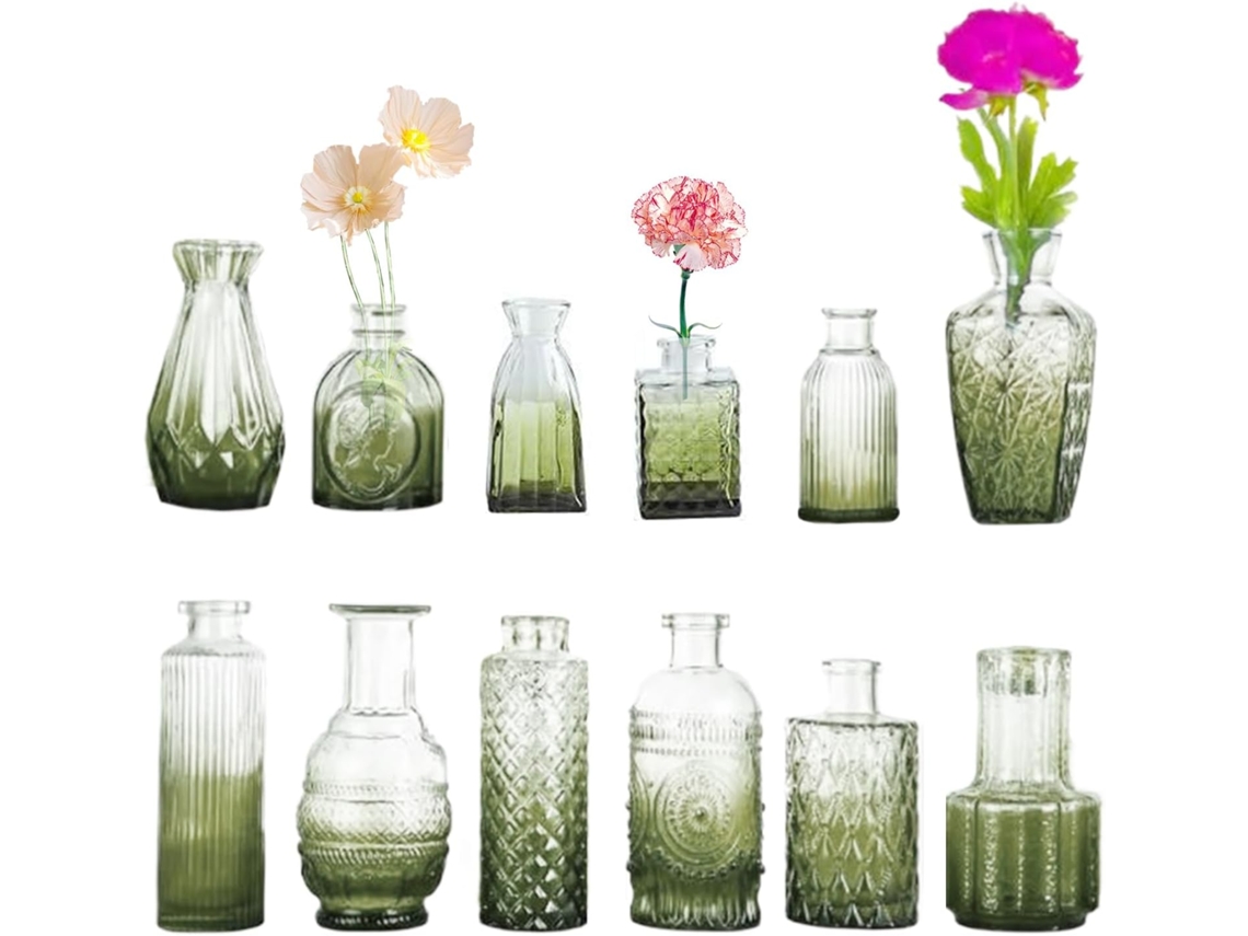 Jarrones Con Pomo | Centro De Mesa Decorativo Para Sala De Estar, Dormitorio Y Baño.