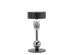 Lámpara de mesa LED recargable Zafferano Royal Family Wi-Fi con regulador táctil, 36 horas de autonomía - Aluminio de titanio y vidrio soplado