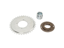 2026-kit De Volante Sin Dientes De Piñón 410 Con Adaptador Plata Acero Ligero Duradero Para Patinete Moto