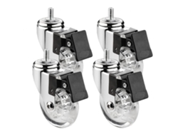 Ruedas Goma Pu Giratorias Freno Para Muebles Ideal Para Uso
