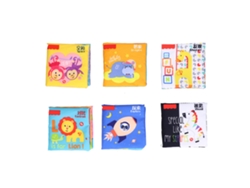 Conjunto De Livros De Tecido Macio Para Bebê Brincos Educativos De Aprendizagem Infantil Laváveis 0+ Anos