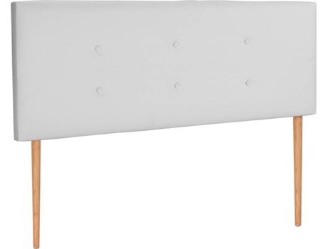 Cabecero DHOME con Patas (Blanco - Polipiel - 135 x 5 x 105 cm)