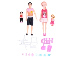 Conjunto De Muñecos Familiares Con Papá, Mamá, Bebés Embarazadas Y Accesorios Educativos.