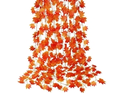 Guirnalda De Hojas De Otoño, Paquete De 12 Unidades, Decoración Para El Hogar, Ideal Para Bodas, Hogueras Y Día De Acción De Gracias.