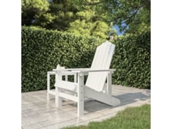 Silla de jardín Adirondack de guijarros blancos, DKD Home Decor