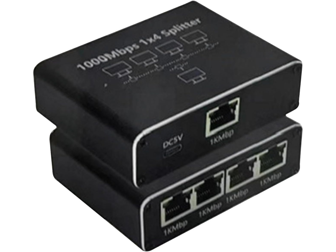 Concentrador Ethernet | Puertos 1 A 4: Divisor De Internet De Banda Ancha Gigabit Con Acceso Simultáneo