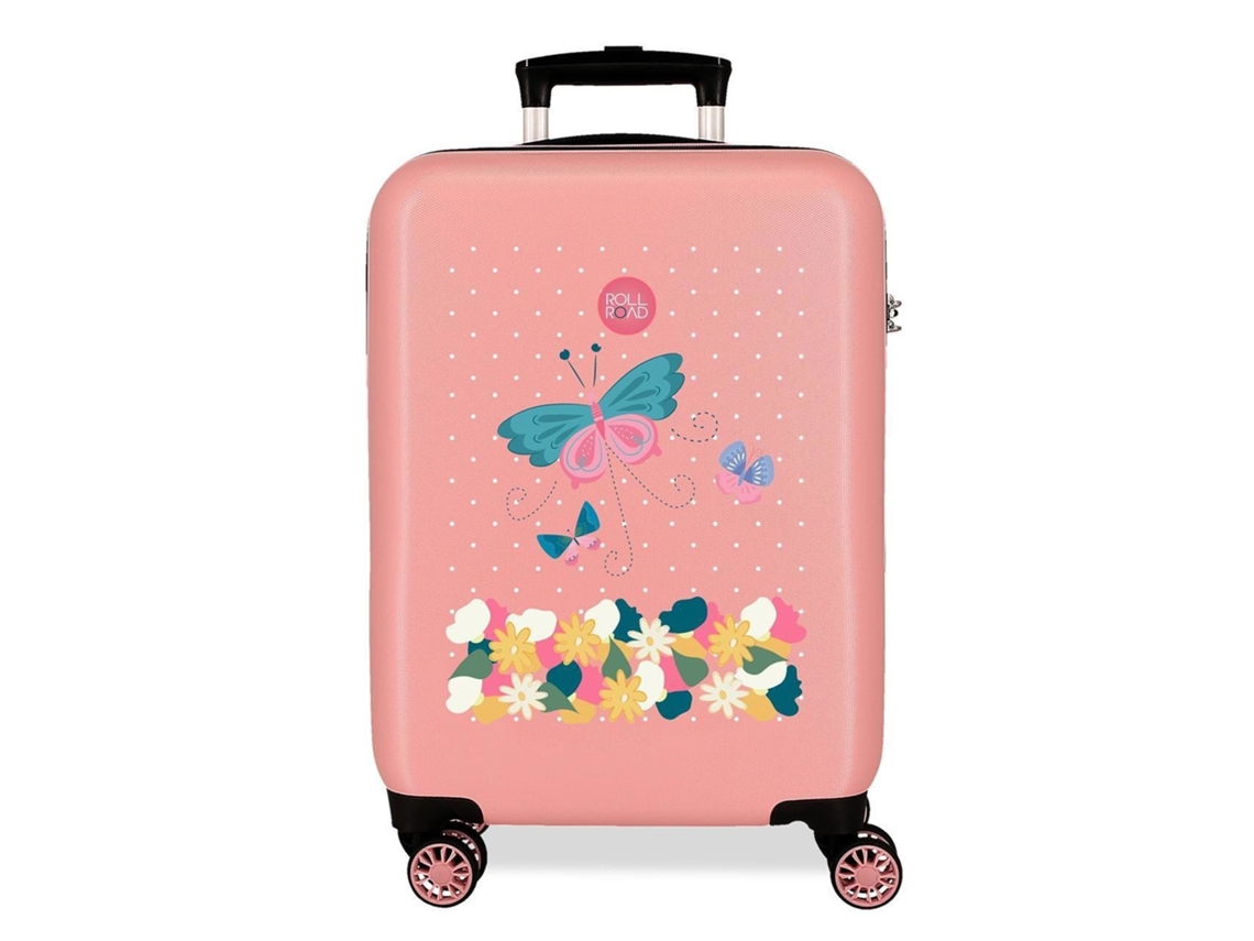 Maleta de Viaje Infantil ROLL ROAD Precious Flower Rosa (38 x 55 x 20 - 34L)
