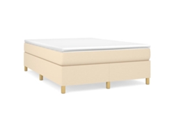 Maison Exclusive - Estructura De Cama Con Somier Tela Color Crema 140x200 Cm