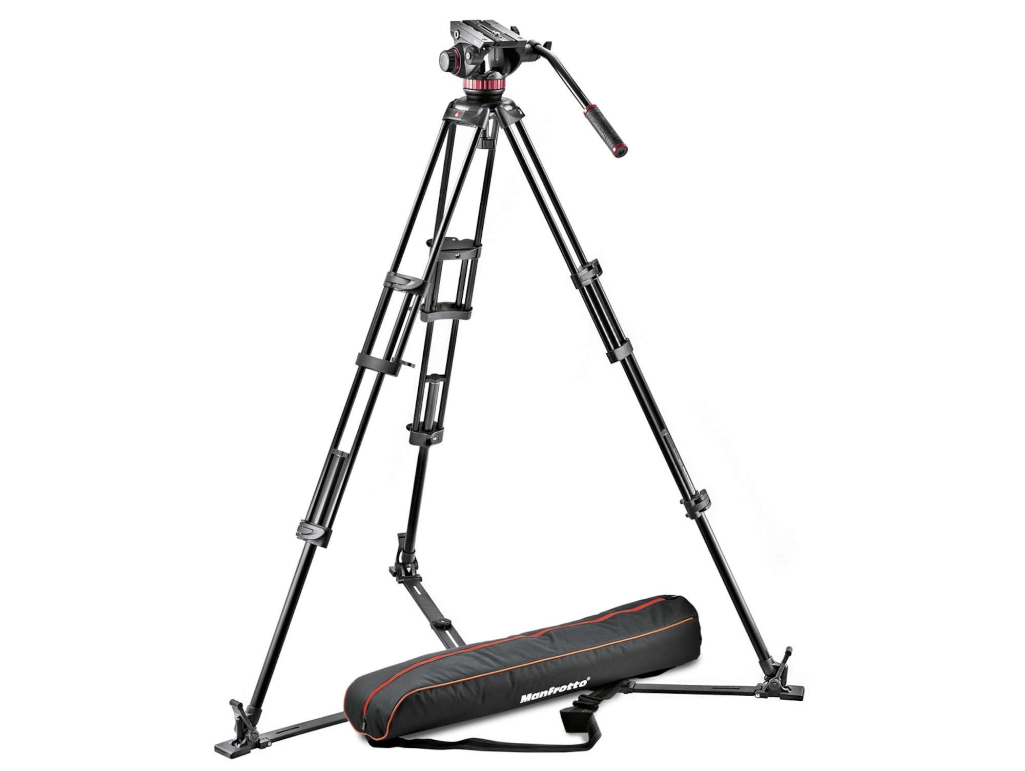 Trípode MANFROTTO Fluid Video System (Video - Altura Máxima: 164 cm - Aluminio)