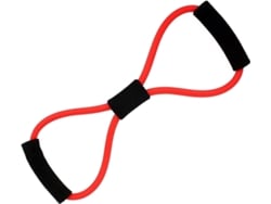 Rebe-banda De Resistencia Para Ejercicios Fitness Con Agarres De Espuma Y Sistema De Bloqueo Central Talla 40x13cm Rojo