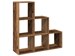 Maison Exclusive - Librería Divisor 3 Niveles Madera Envejecida 99x29x99 Cm