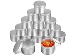 20 Latas Circulares Vacías De Aluminio Con Tapa En Espiral, Utilizadas Para Almacenar Velas, Cosméticos, Dulces Y Legumbres.