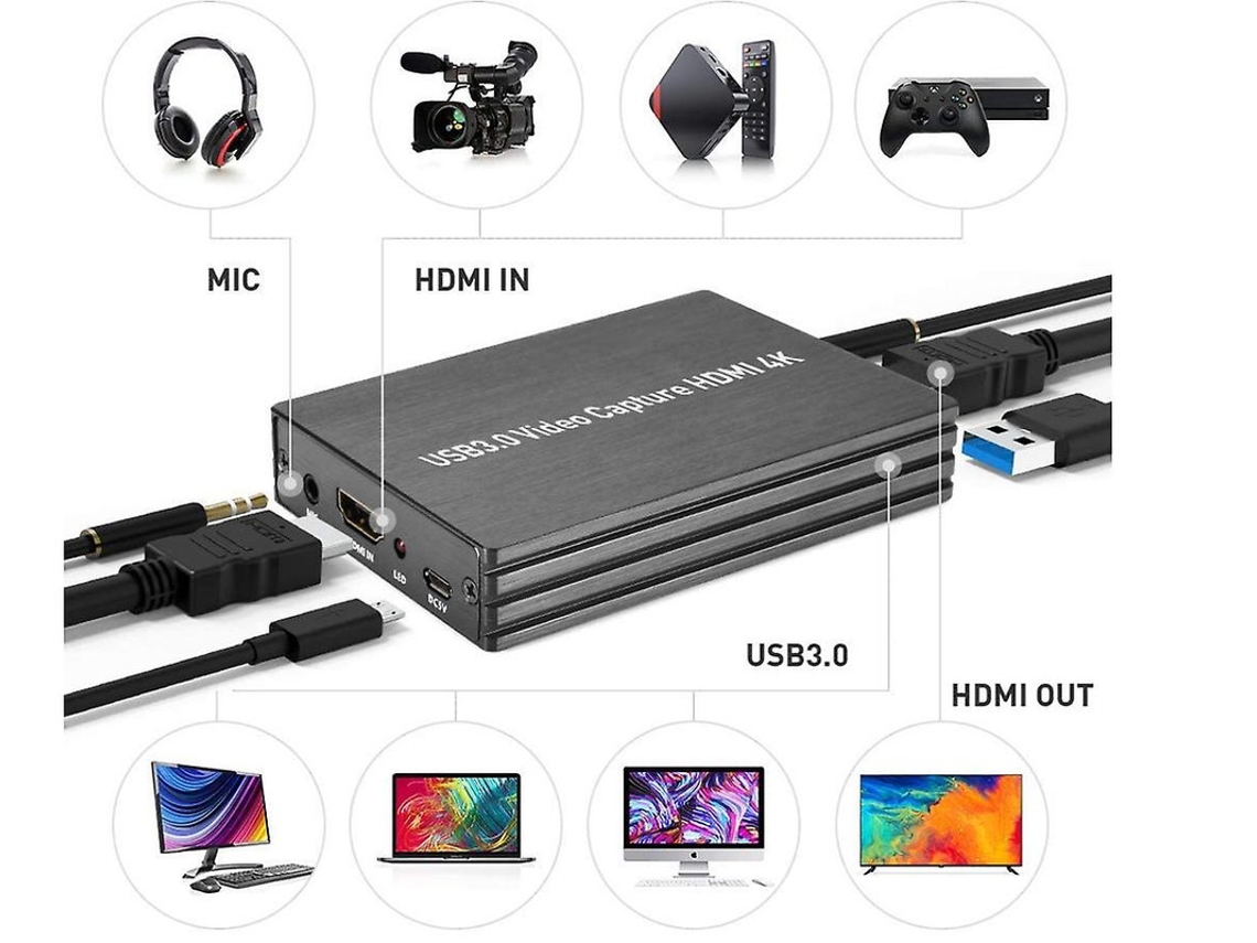 Adaptador Hdmi Usb3.0@60Hz YIZHOOD Inf170 Gris