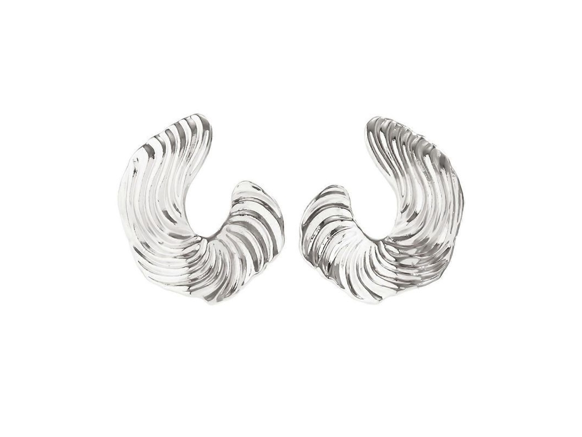 2026-aretes Para Mujer De Forma Irregular Punk Exagerados De Aleación Electrolizada Antideslizantes Y Ligeros