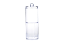 VYLARA Pote De Acrílico Transparente Para Farmácia, Dispensador De Cotonetes Durável E Transparente Para Uso Multiuso, Evita Poeira E Umidade, Economiza Espa