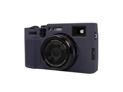 Funda protectora de silicona suave con textura de lichi para Fujifilm X100vi, azul oscuro XIAOMOYU