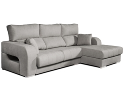 Chaiselongue Diamante de Tela Derecha Color Gris 3 plazas 284x160x102