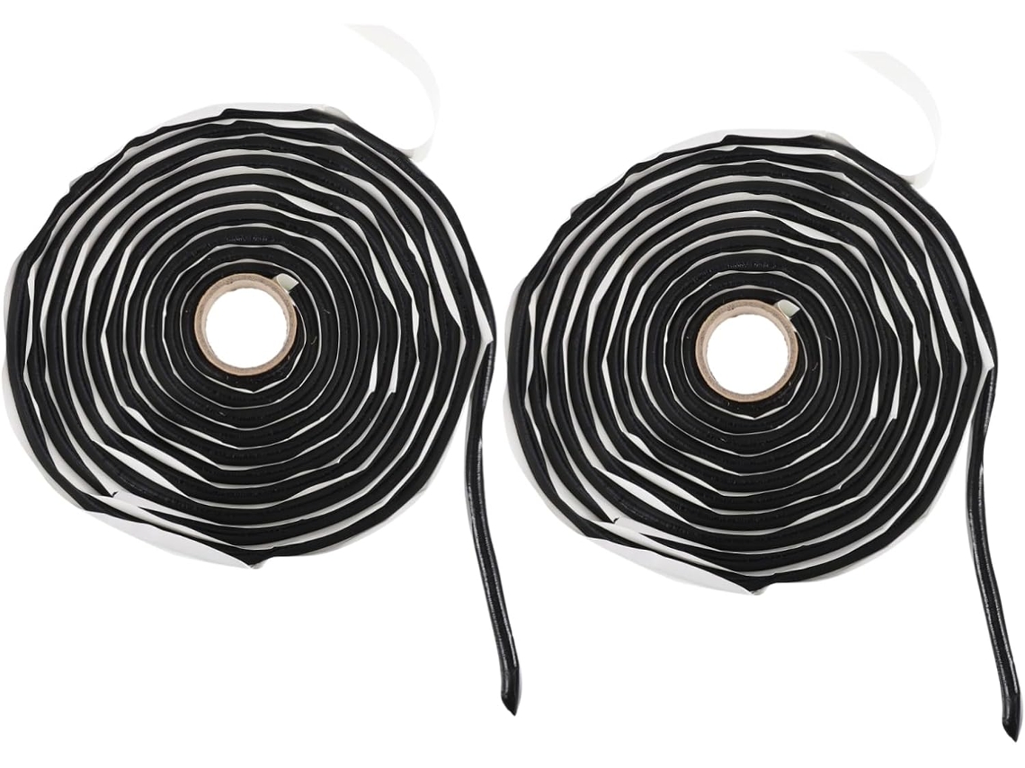 Cinta de butilo impermeable, juego de 2 piezas, sellador de goma multiusos para sellar puertas y faros. SFUSHOS