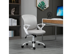 VPMKP - Silla de oficina Vinsetto, malla transpirable, inclinación y altura ajustables, giro 360°, soporte lumbar, 61x61x89-99 cm, gris