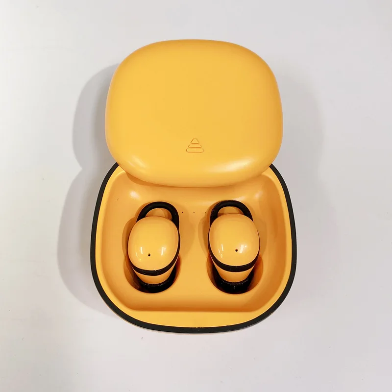 Auriculares Bluetooth inalámbricos ultracompactos, intrauditivos, estéreo (naranja).
