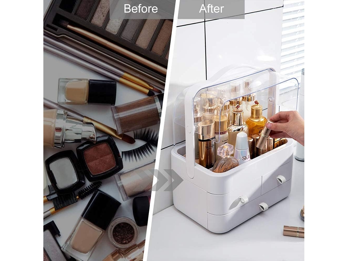 Organizador de Maquillaje, Makeup Organizer con Cajón, Organizador