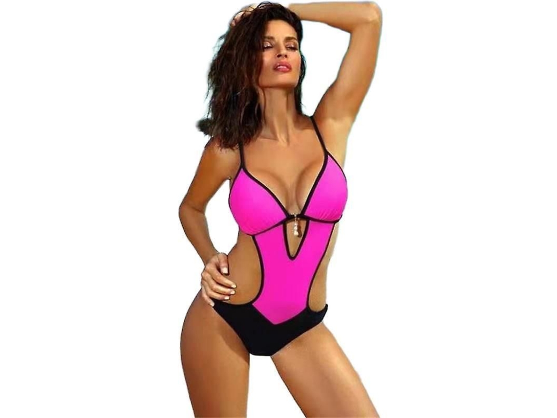 2026-traje De Baño Monokini Para Mujer Mimigo Con Escote En V, Corte Alto Y Detalles De Encaje