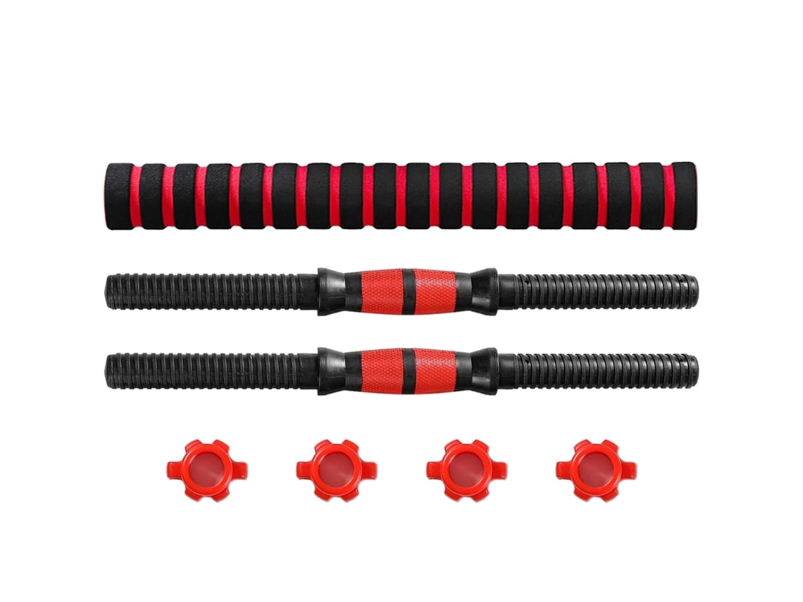 Barra De Halter Adjustable Com Extensor E Conector Para Musculação Academia Em Casa Fitness