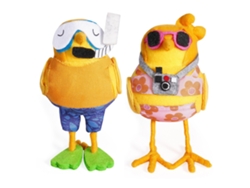 Decoración de pájaros de 2 piezas, estilo playero, verano, informal.