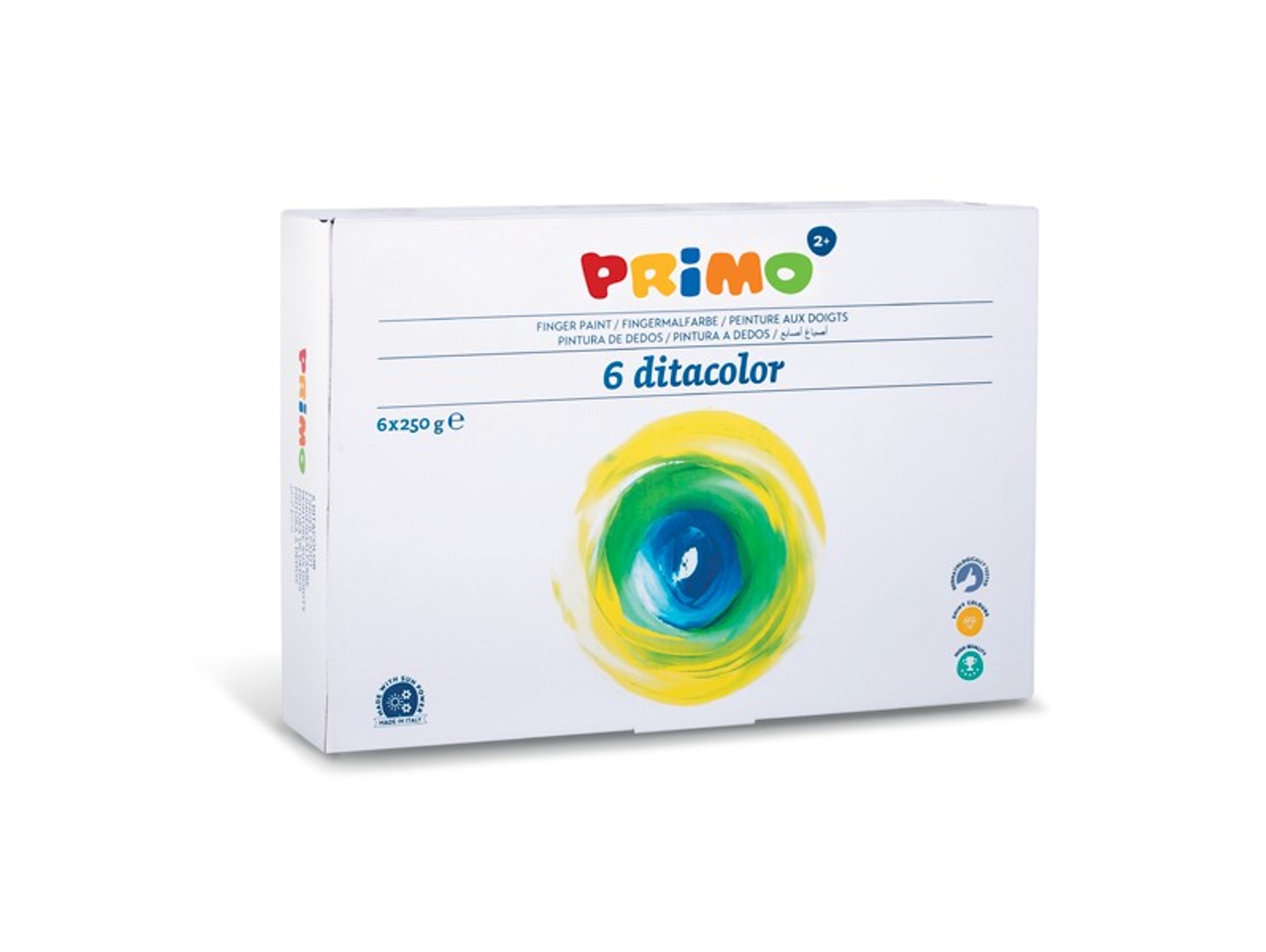 Guaches PRIMO 222TD6G Pintura de Dedos (6 Unidades - 250ml)