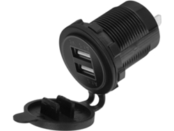 Cargador Doble Usb Para Motocicleta, Adaptador De Ca Con Puertos Para Coche Y Barco.