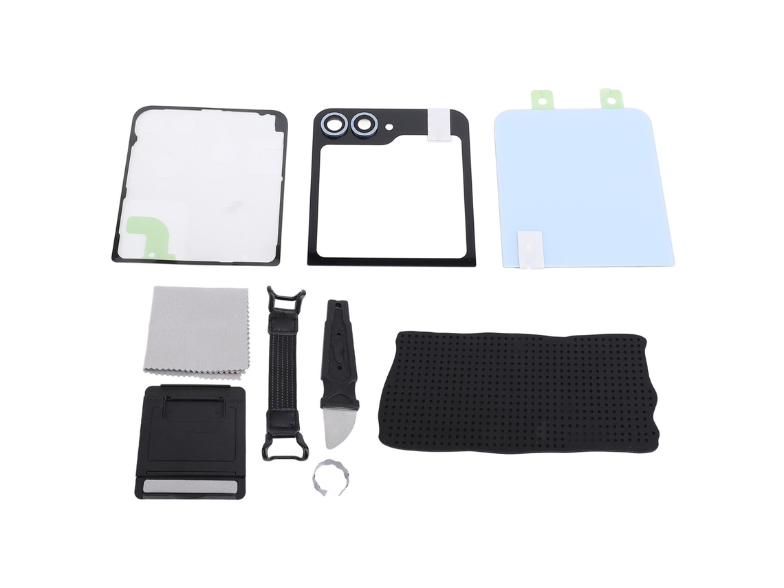 Tampa Traseira De Vidro Com Lente Pré-instalada Para Galaxy Z Flip 6 5g F741 Com Kit De Ferramentas De Reparo Azul