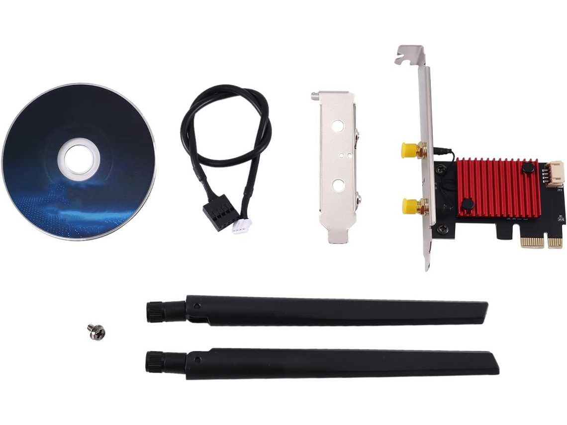 Adaptador Pcie Ax200 Wifi 6 De 3000 Mbps Sin Bluetooth 5.2, Tarjeta De Doble Banda Roja. 4g 5ghz 802.11ax