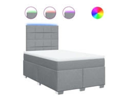 Maison Exclusive - Cama Box Spring Con Colchón Tela Gris Claro 120x190 Cm