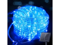 Guirnalda de luces LED, guirnalda de luces solares, impermeable, 7 m, 50 luces, 8 modos, luces de hadas (azul) Specgence