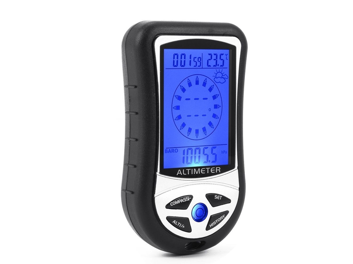 Es Un Altímetro Digital Compacto Con 8 Funciones, Equipado Con Brújula, Barómetro Y Termómetro. Es Ideal Para Senderismo, Pesca Y Actividade