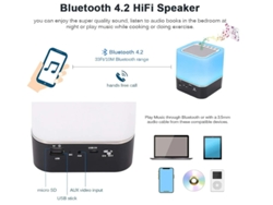 Lámpara De Cabecera Bluetooth Yizhood Táctil Despertador Digital Rgb Blanco