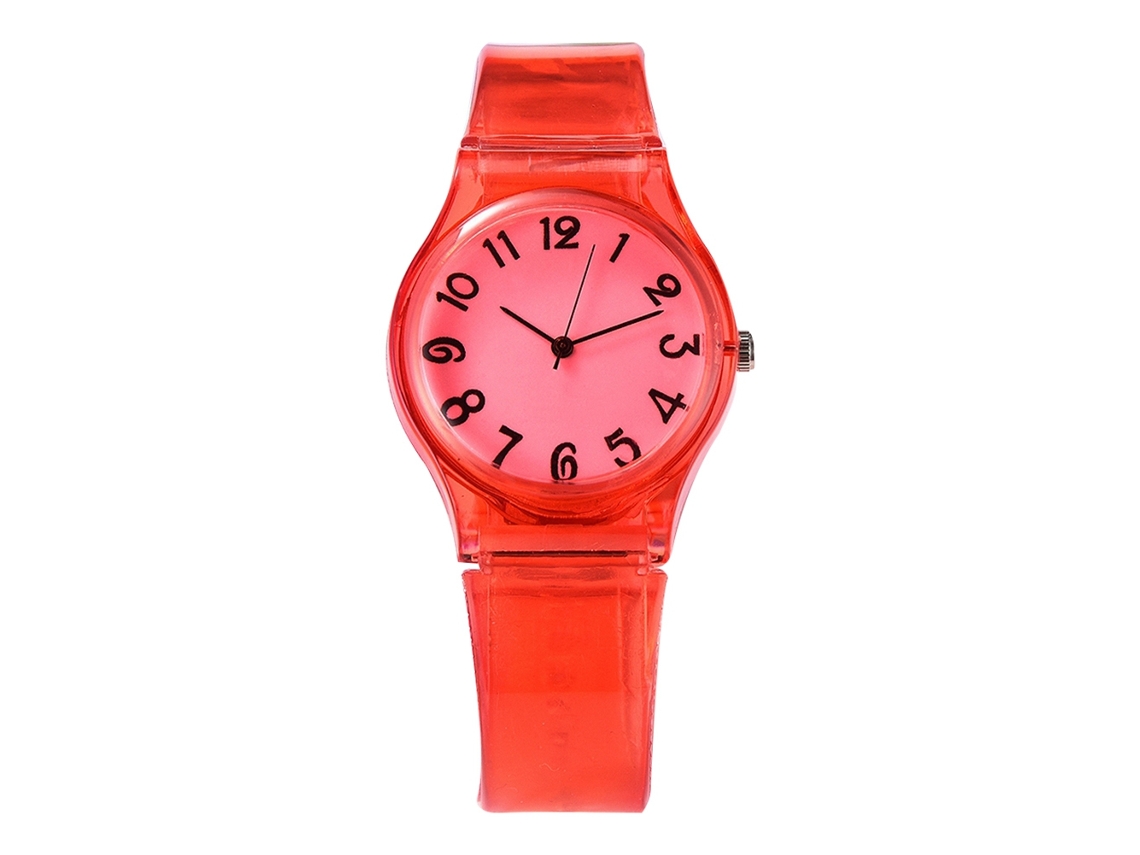 Reloj De Pulsera De Moda Simple De Color Candy Xr3364 Para Estudiantes Rojo
